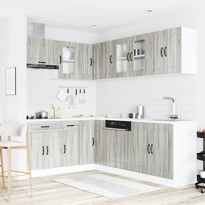 vidaXL Ensemble de 11 meubles de cuisine Kalmar Gris Sonoma en bois d'ingénierie