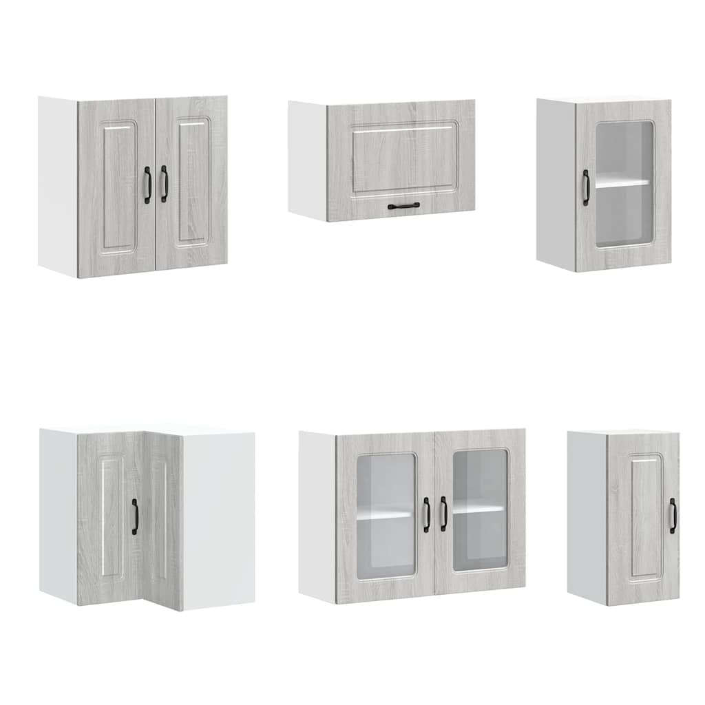 vidaXL Ensemble de 11 meubles de cuisine Kalmar Gris Sonoma en bois d'ingénierie