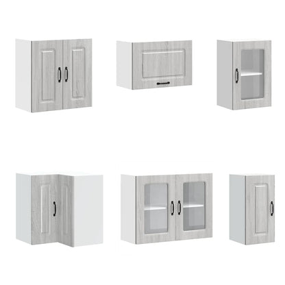 vidaXL Ensemble de 11 meubles de cuisine Kalmar Gris Sonoma en bois d'ingénierie