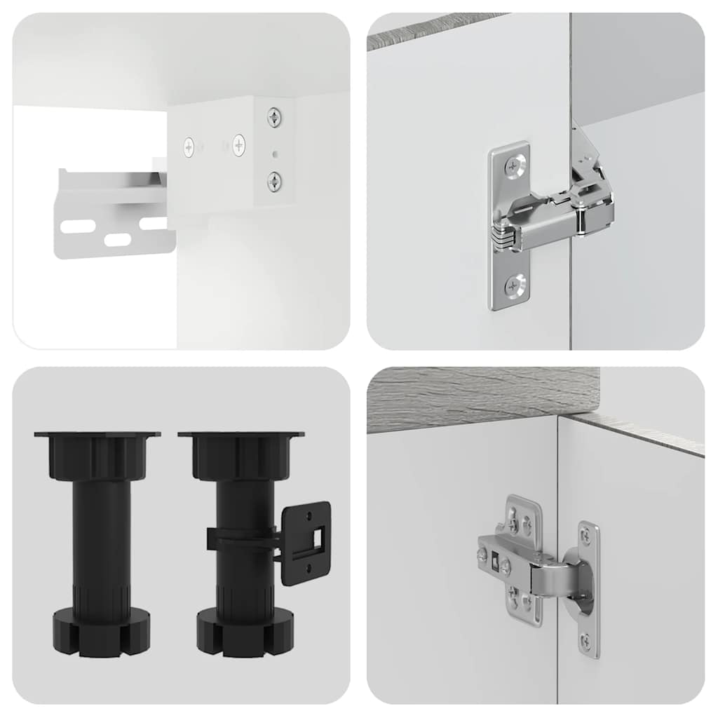 vidaXL Ensemble de 11 meubles de cuisine Kalmar Gris Sonoma en bois d'ingénierie