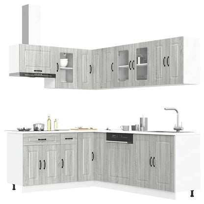 vidaXL Ensemble de 11 meubles de cuisine Kalmar Gris Sonoma en bois d'ingénierie