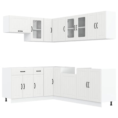 vidaXL 11-tlg. Küchenschrank-Set Lucca Weiß Holzwerkstoff