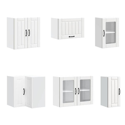 vidaXL 11-tlg. Küchenschrank-Set Lucca Weiß Holzwerkstoff