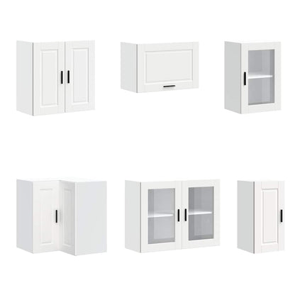vidaXL 11-tlg. Küchenschrank-Set Porto Weiß Holzwerkstoff