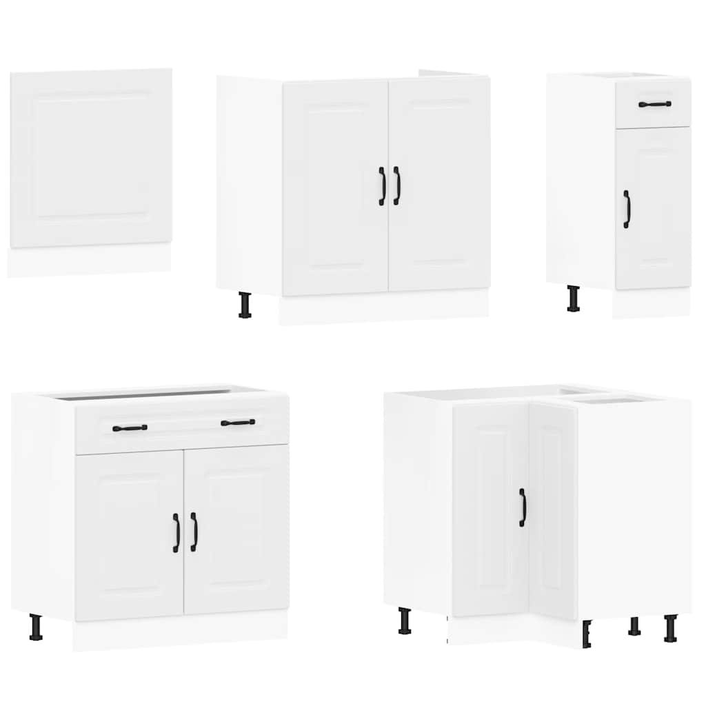vidaXL Ensemble de 11 meubles de cuisine Kalmar Blanc Bois d'ingénierie