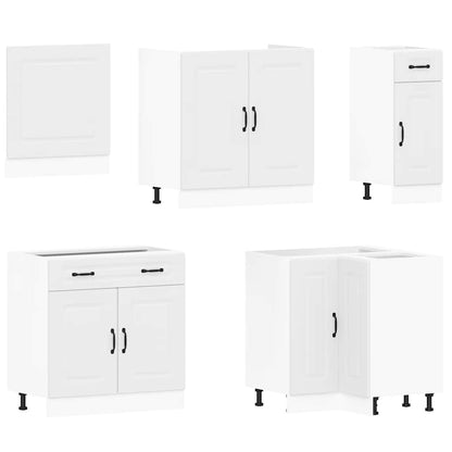 vidaXL Ensemble de 11 meubles de cuisine Kalmar Blanc Bois d'ingénierie