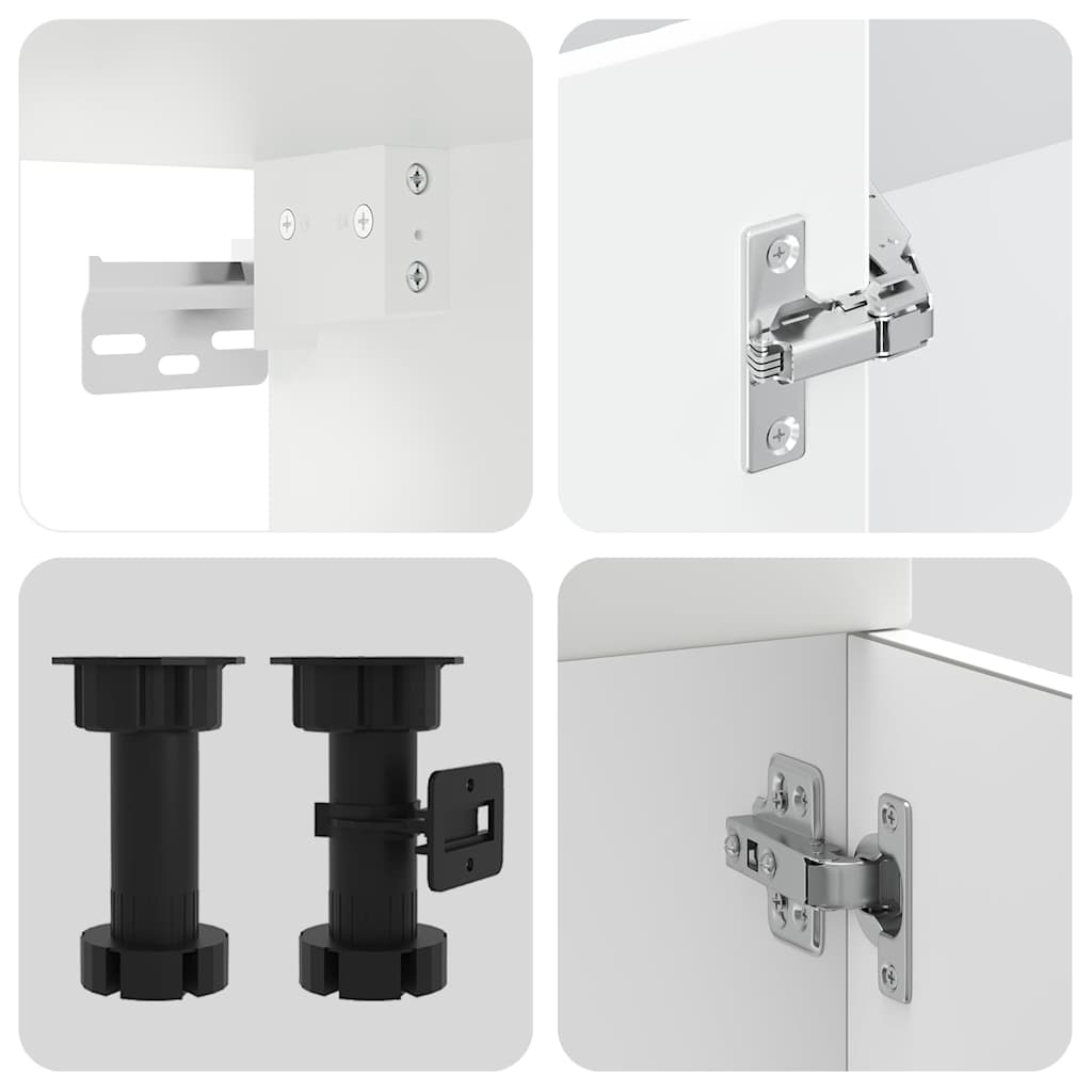 vidaXL Ensemble de 11 meubles de cuisine Kalmar Blanc Bois d'ingénierie