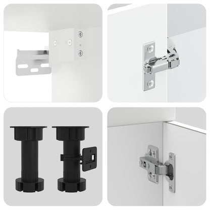 vidaXL Ensemble de 11 meubles de cuisine Kalmar Blanc Bois d'ingénierie
