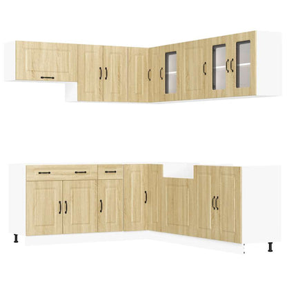 vidaXL 11-tlg. Küchenschrank-Set Kalmar Sonoma-Eiche Holzwerkstoff