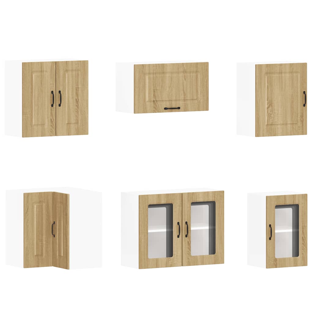 vidaXL 11-tlg. Küchenschrank-Set Kalmar Sonoma-Eiche Holzwerkstoff