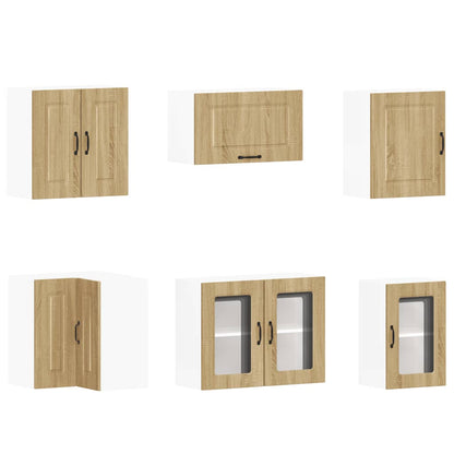 vidaXL 11-tlg. Küchenschrank-Set Kalmar Sonoma-Eiche Holzwerkstoff