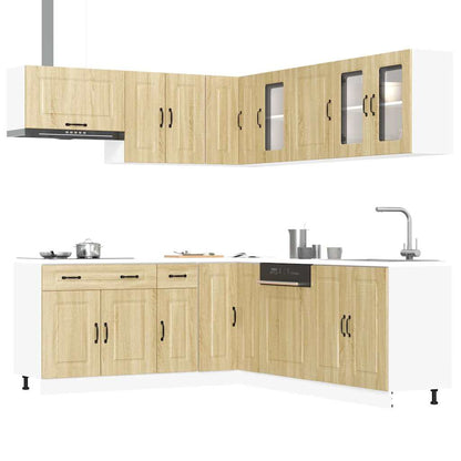 vidaXL 11-tlg. Küchenschrank-Set Kalmar Sonoma-Eiche Holzwerkstoff