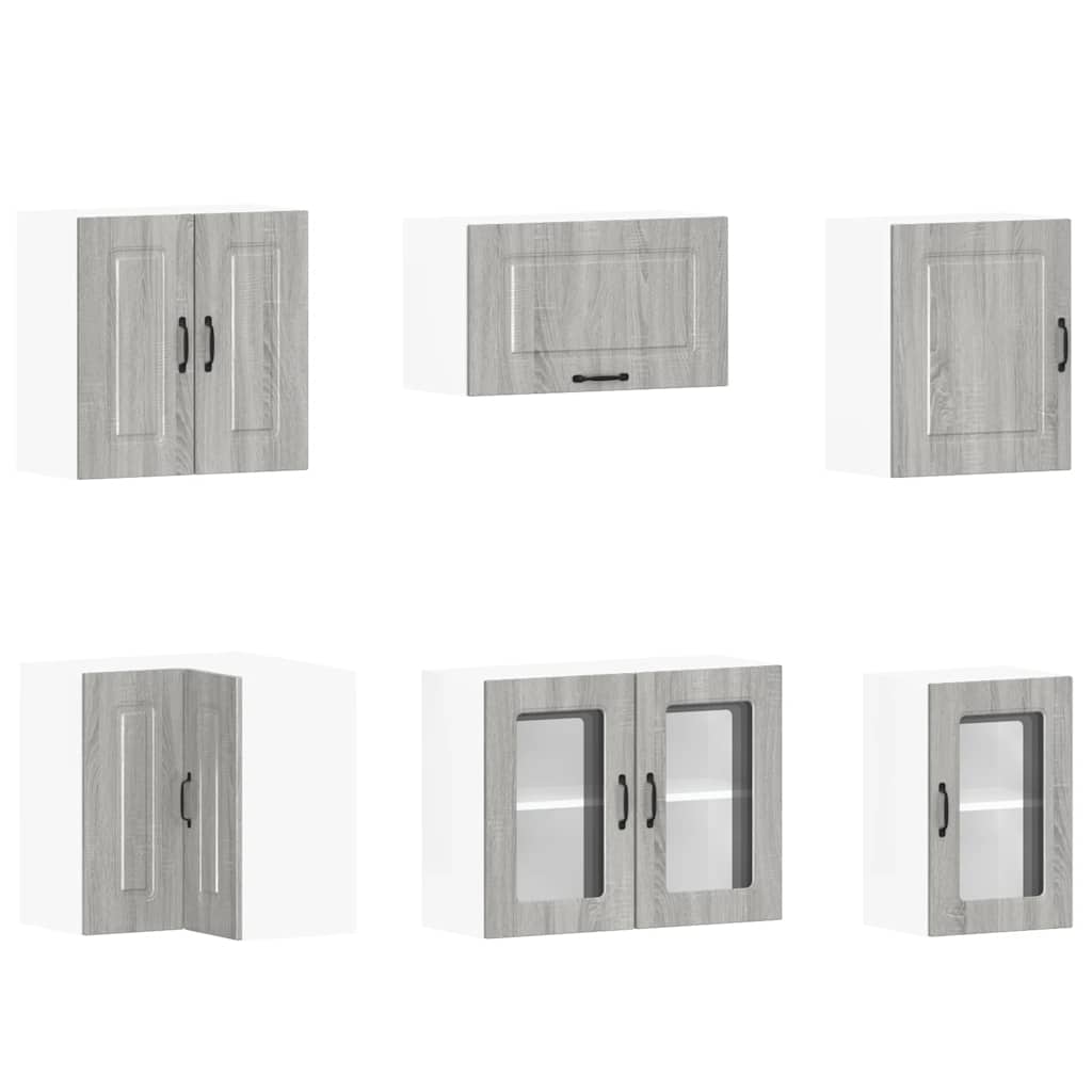 vidaXL 11-tlg. Küchenschrank-Set Kalmar Grau Sonoma Holzwerkstoff