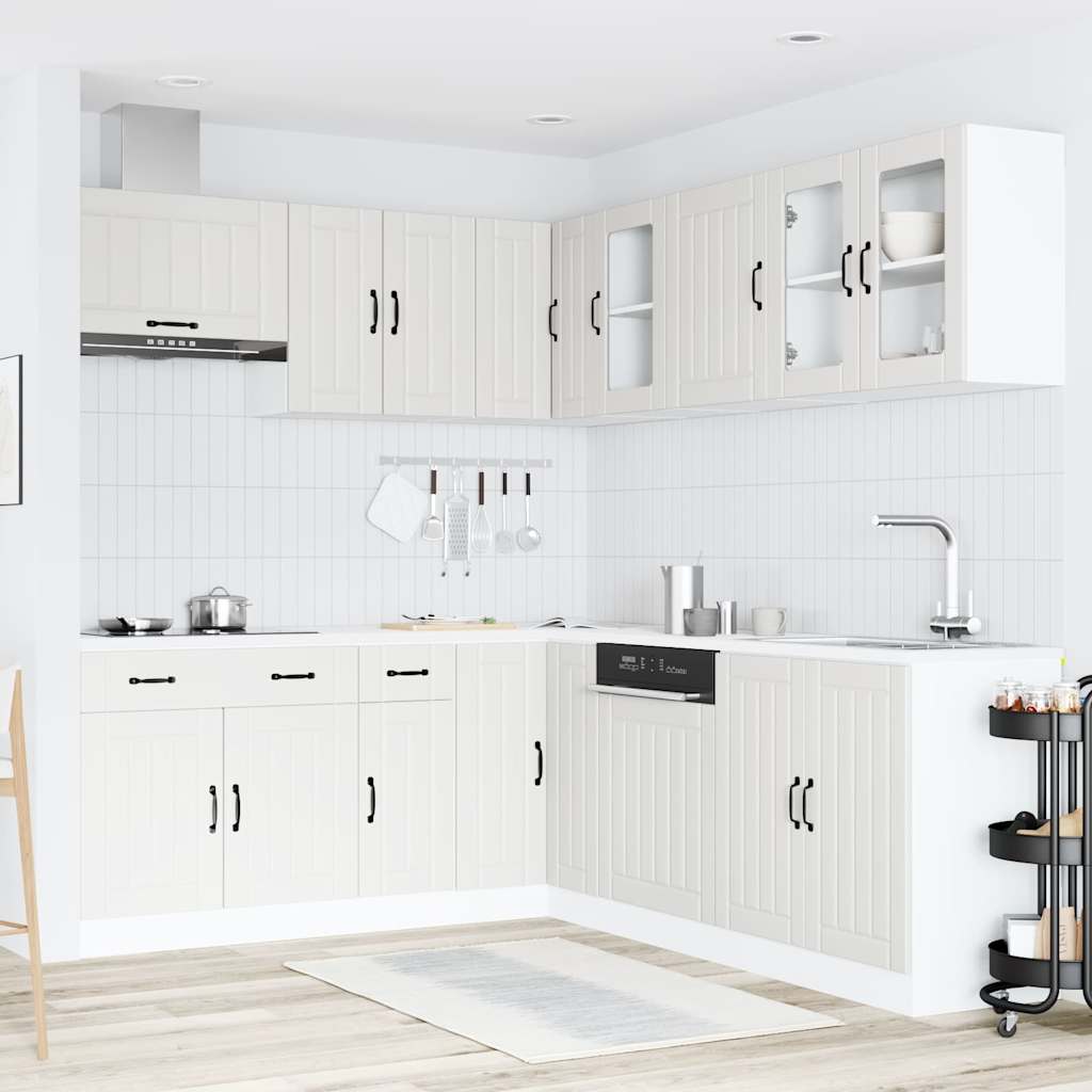 vidaXL Ensemble de 11 meubles de cuisine Lucca Blanc Bois d'ingénierie