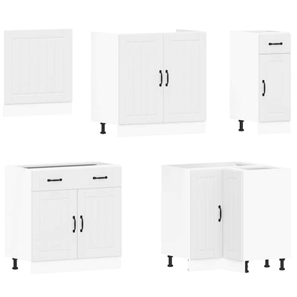 vidaXL Ensemble de 11 meubles de cuisine Lucca Blanc Bois d'ingénierie