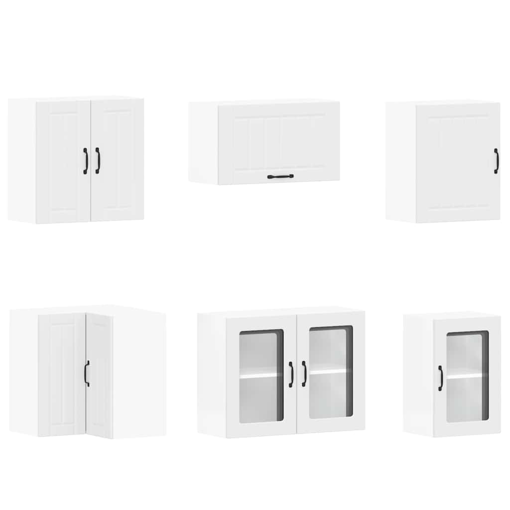 vidaXL Ensemble de 11 meubles de cuisine Lucca Blanc Bois d'ingénierie