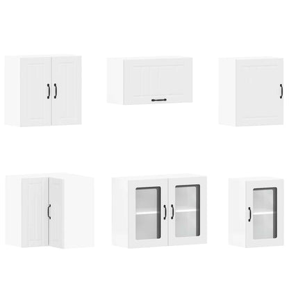 vidaXL Ensemble de 11 meubles de cuisine Lucca Blanc Bois d'ingénierie