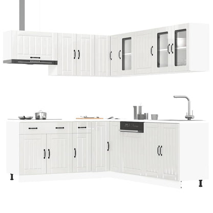 vidaXL Ensemble de 11 meubles de cuisine Lucca Blanc brillant Bois d'ingénierie