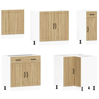 vidaXL 11-tlg. Küchenschrank-Set Lucca Sonoma-Eiche Holzwerkstoff