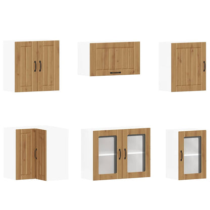 vidaXL 11-tlg. Küchenschrank-Set Lucca Artisan-Eiche Holzwerkstoff