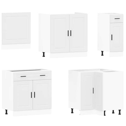 vidaXL 11-tlg. Küchenschrank-Set Porto Weiß Holzwerkstoff