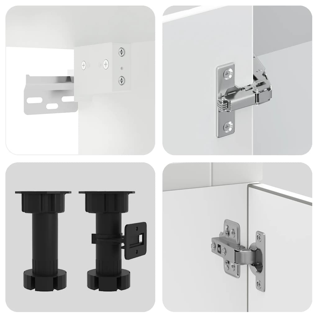 vidaXL 11-tlg. Küchenschrank-Set Porto Weiß Holzwerkstoff