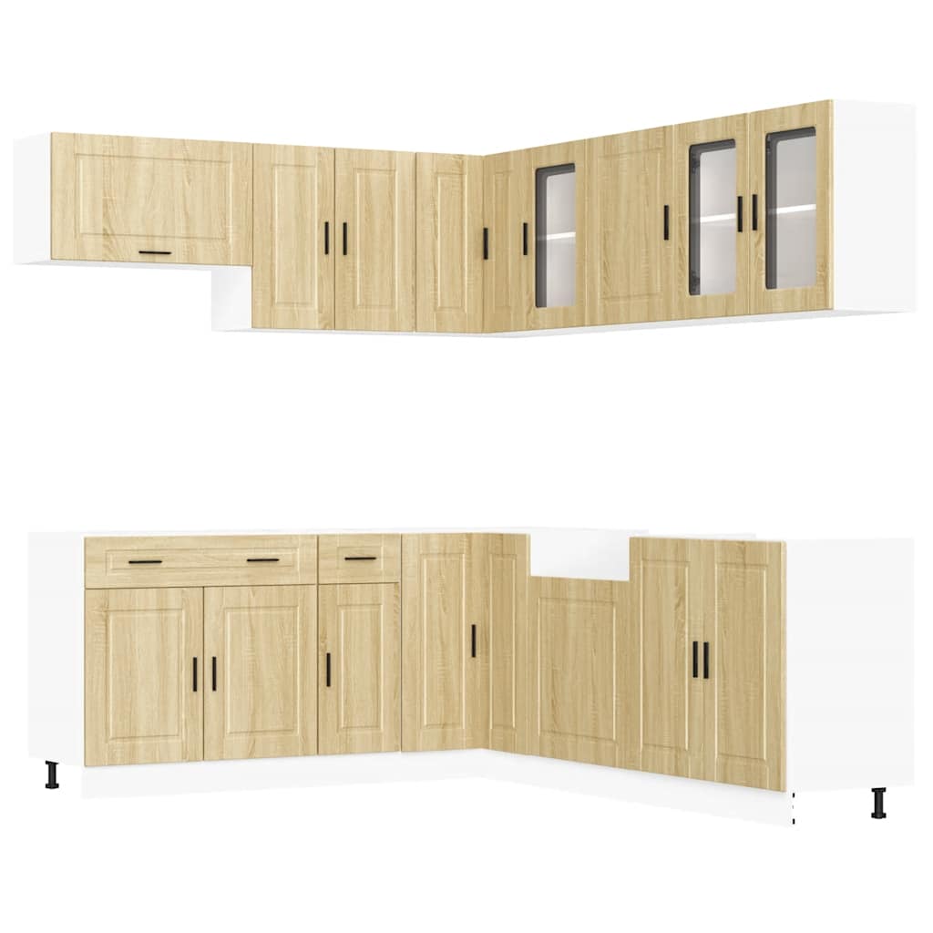 vidaXL 11-tlg. Küchenschrank-Set Porto Sonoma-Eiche Holzwerkstoff