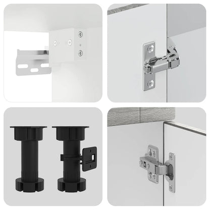 vidaXL 11-tlg. Küchenschrank-Set Porto Grau Sonoma Holzwerkstoff