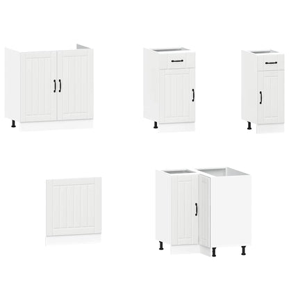 vidaXL Ensemble de 11 éléments de meubles de cuisine Kalmar Blanc Matériau à base de bois