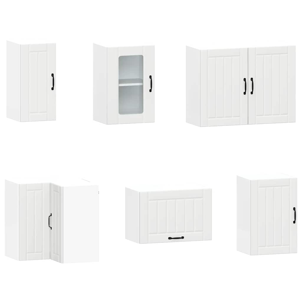 vidaXL Ensemble de 11 éléments de meubles de cuisine Kalmar Blanc Matériau à base de bois