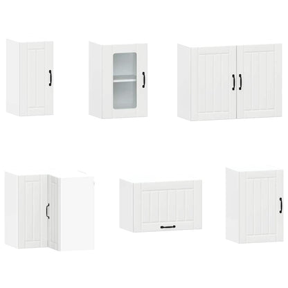 vidaXL Ensemble de 11 éléments de meubles de cuisine Kalmar Blanc Matériau à base de bois