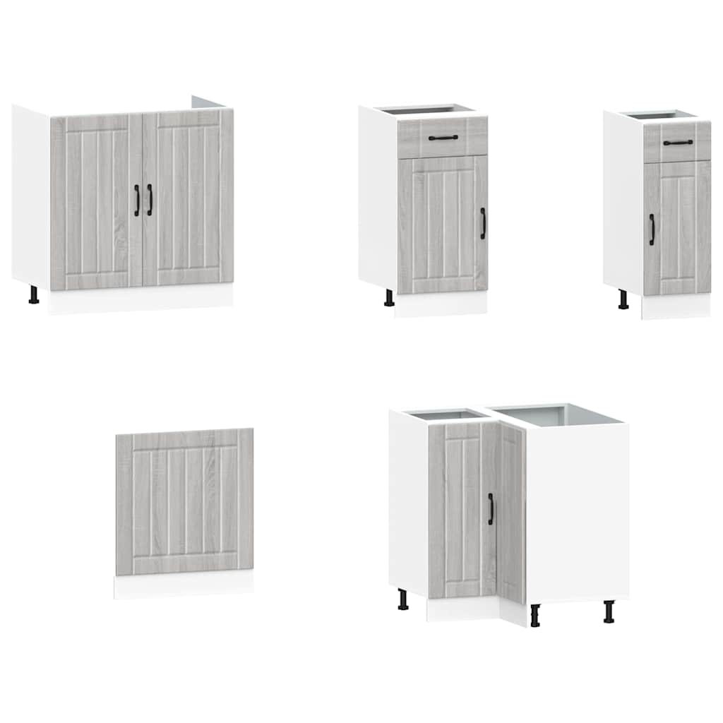 vidaXL 11-tlg. Küchenschrank-Set Kalmar Grau Sonoma Holzwerkstoff
