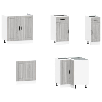 vidaXL 11-tlg. Küchenschrank-Set Kalmar Grau Sonoma Holzwerkstoff