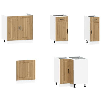 vidaXL 11-tlg. Küchenschrank-Set Kalmar Artisan-Eiche Holzwerkstoff