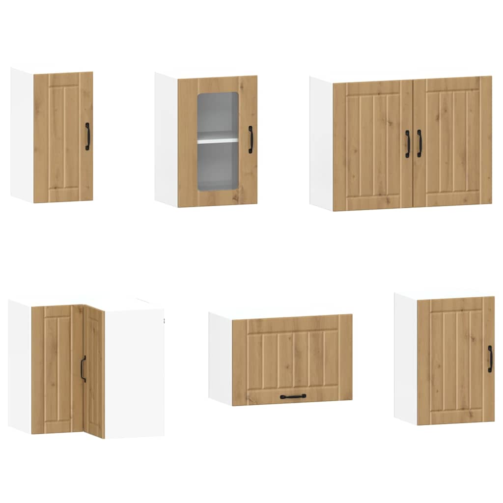 vidaXL 11-tlg. Küchenschrank-Set Kalmar Artisan-Eiche Holzwerkstoff