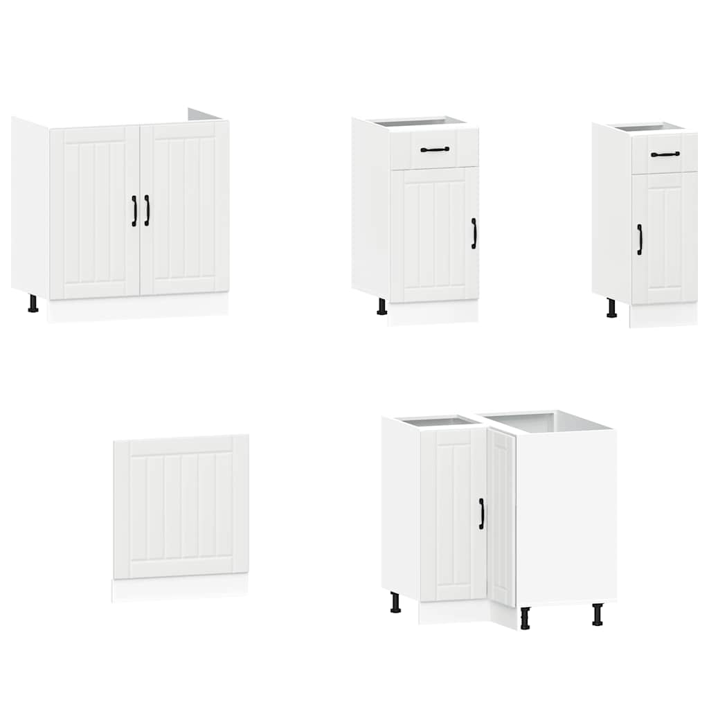 vidaXL Ensemble de 11 meubles de cuisine Lucca Blanc Bois d'ingénierie