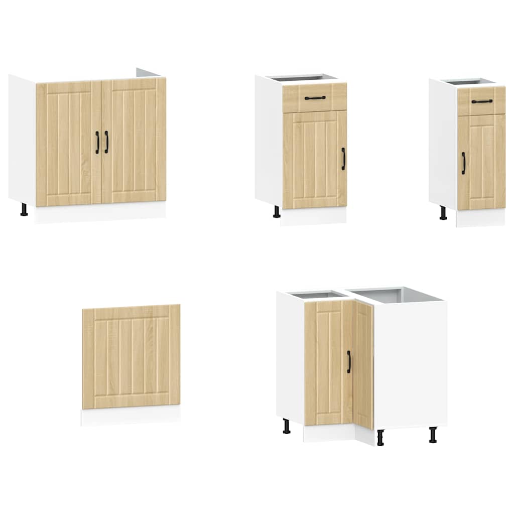 vidaXL Ensemble de 11 meubles de cuisine Lucca Chêne sonoma Bois d'ingénierie