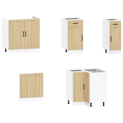 vidaXL Ensemble de 11 meubles de cuisine Lucca Chêne sonoma Bois d'ingénierie
