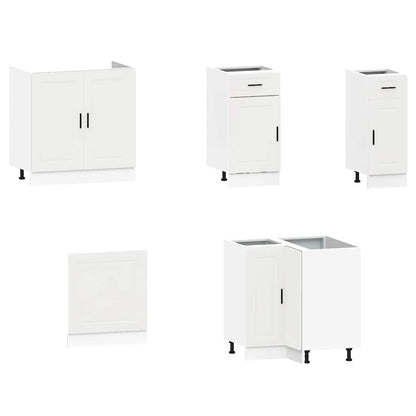 vidaXL 11-tlg. Küchenschrank-Set Porto Weiß Holzwerkstoff