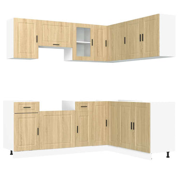 vidaXL Ensemble de 11 meubles de cuisine Porto Chêne Sonoma Bois d'ingénierie