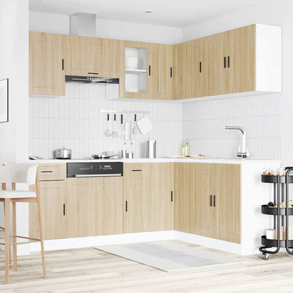 vidaXL Ensemble de 11 meubles de cuisine Porto Chêne Sonoma Bois d'ingénierie