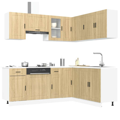 vidaXL Ensemble de 11 meubles de cuisine Porto Chêne Sonoma Bois d'ingénierie