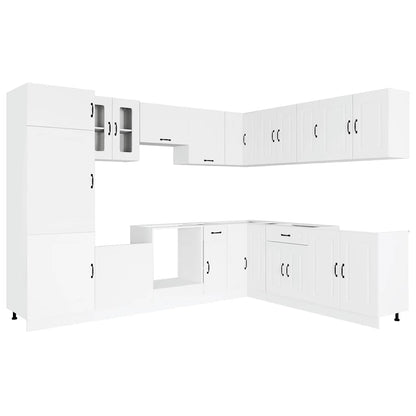 vidaXL 14-tlg. Küchenschrank-Set Kalmar Weiß Holzwerkstoff