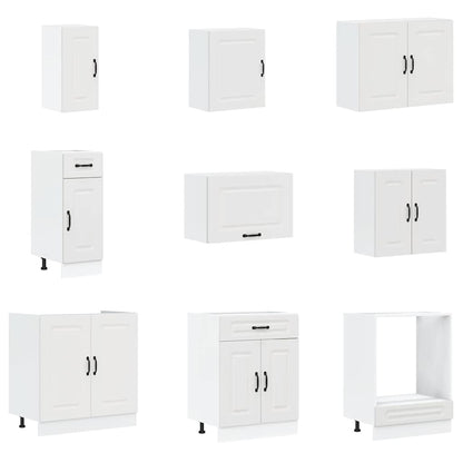 vidaXL 14-tlg. Küchenschrank-Set Kalmar Weiß Holzwerkstoff