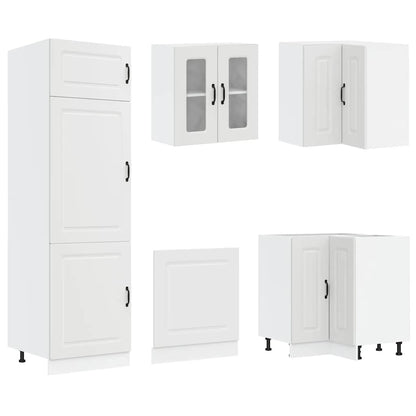 vidaXL 14-tlg. Küchenschrank-Set Kalmar Weiß Holzwerkstoff