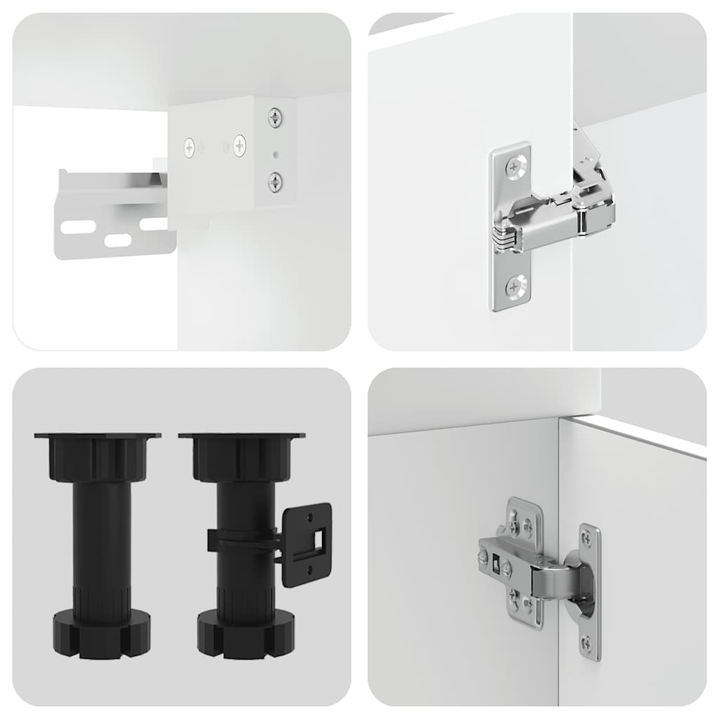vidaXL 14-tlg. Küchenschrank-Set Kalmar Weiß Holzwerkstoff