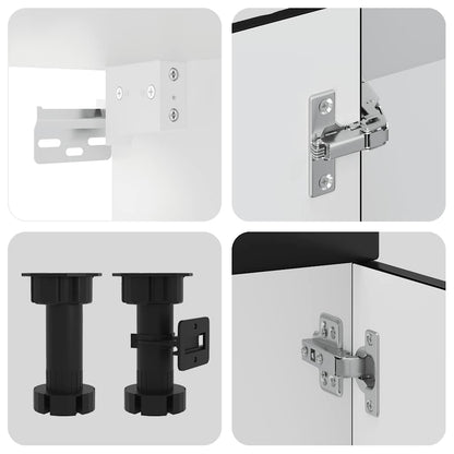 vidaXL 14-tlg. Küchenschrank-Set Kalmar Schwarz Holzwerkstoff