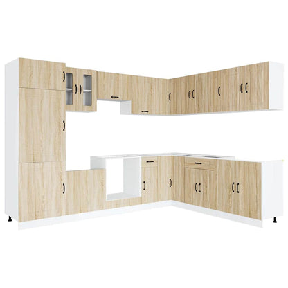 vidaXL 14-tlg. Küchenschrank-Set Kalmar Sonoma-Eiche Holzwerkstoff