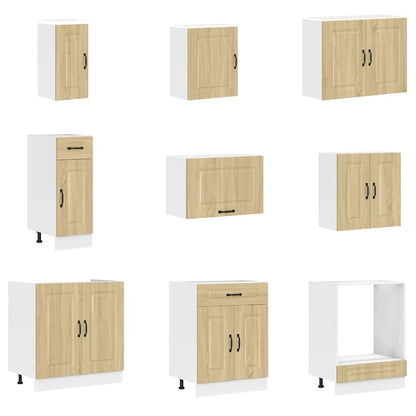 vidaXL 14-tlg. Küchenschrank-Set Kalmar Sonoma-Eiche Holzwerkstoff