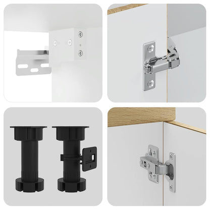 vidaXL 14-tlg. Küchenschrank-Set Kalmar Sonoma-Eiche Holzwerkstoff